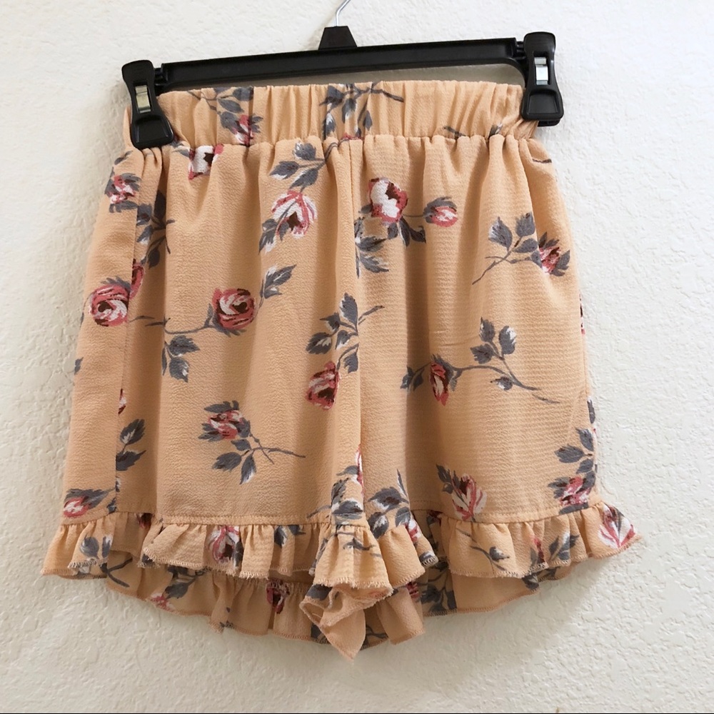 CHARLOTTE RUSSE Floral Shorts High Waisted Size XS
